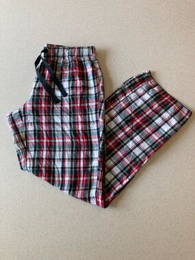 Victoria's Secret Red Black White Plaid Lounge Pajama Pants Women Size S